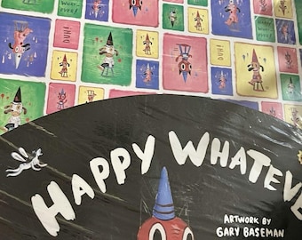lot of 20 Gary Baseman Happy Whatever gift wrap 8 Pack Gift Wrap Variety Set
