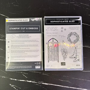 Ensemble de tampons et matrices de découpe Stampin' Up! Sophisticated Sled (Noël et hiver) 164133