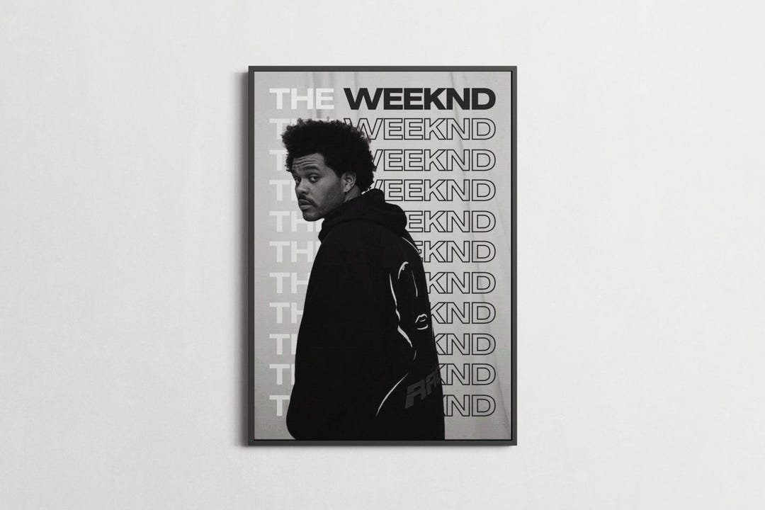 The Weeknd B&W Poster - Etsy