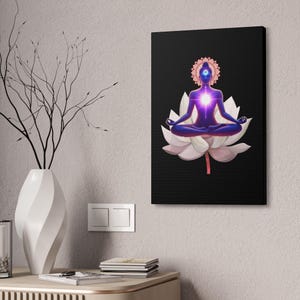 Canvasafdruk chakrakunst: decor spirituele meditatie, yoga-zenkamer