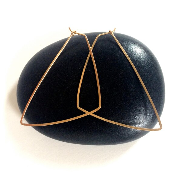 Triangle Hoops - Etsy