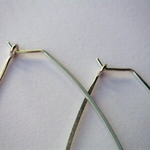 Sterling Silver Triangle Hoops Triangle Earrings Geometric Shape ...