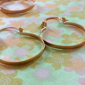 Small Gold Hammered Hinged Hoops 1 Gold Hoops Artisan Gold Hoop Earrings Horseshoe Hoops Wire Jewelry image 3