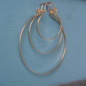 Rose Gold Hammered Hinged Hoop Earrings 1 Small Rose Gold Hoops Wire Jewelry Horseshoe Hoops image 9
