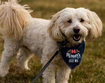 Mommy's Little Man Dog Bandana | Puppy Outfit, Dog Mom Gift