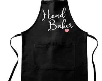 Head Baker Apron | Kids & Adult Baking Apron | Cute Kitchen Apron | Personalized Baker Gift | Cooking Apron