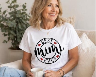 Camiseta "La mejor abuela del mundo" – Camiseta adorable de regalo para abuelas con diseño de corazón.