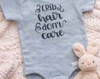 Body de bebé "Crib Hair Don't Care" / Traje divertido para bebé