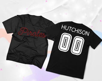 Custom Team Spirit Shirt – Baseball Jersey Style Tee with Name & Number