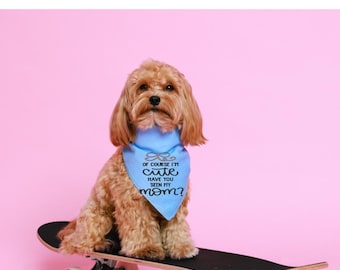 Funny Dog Bandana | "Of Course I'm Cute" Dog Mom Gift