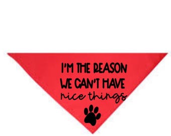 Funny Dog Bandana | I'm The Reason We Can't Have Nice Things