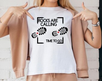 Rocks Are Calling Graphic Tee | Hiking Rockhound Shirt