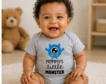 Mommy's Little Monster Baby Bodysuit | Funny Halloween Outfit