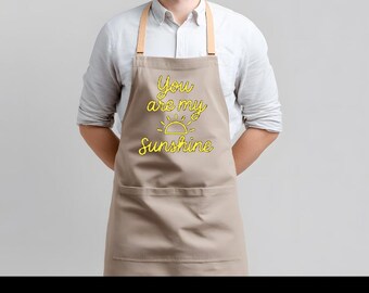 You Are My Sunshine Apron | Kids & Adult Baking Apron | Matching Family Aprons | Sunshine Kitchen Apron | Gift for Mom/Child