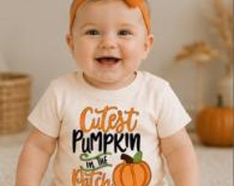 Cutest Pumpkin Baby Bodysuit | Fall Outfit, Baby Shower Gift