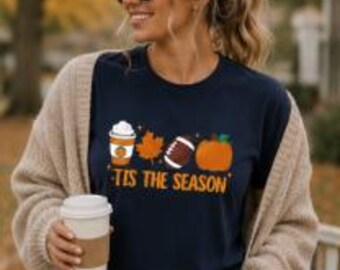 Tis the Season Fall Shirt | Coffee, Pumpkin, Football Tee
