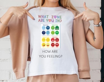 Zones of Regulation Feelings Check-In Tee – SEL Classroom Shirt