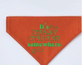 Treat O'Clock Dog Bandana | Funny Pet Accessory