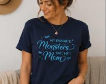 Funny Mom Halloween Shirt | My Favorite Monsters Call Me Mom