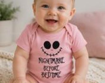 Nightmare Before Bedtime Baby Bodysuit | Funny Halloween Outfit