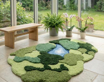 Hand-Tufted Wool Area Rug | Moss & Pond Design, Biophilic Decor