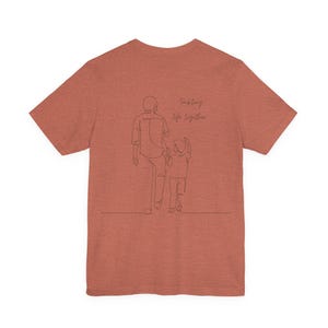 Boy Dad Unisex Tee, Tackling Life Together Shirt, Father Son Matching Top, Side by Side Dad Shirt, Family Bonding T-Shirt, Dad and Son Gift,