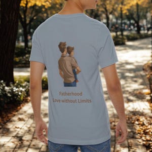 Junge Papa T Shirt, Vaterschaft Unisex Jersey Kurzarm T-Shirt, Liebe ohne Grenzen Geschenk für Väter, Vatertags T-Shirt, Papa T-Shirt, Familien Shirt,