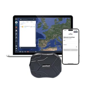 GPS Vehicle Tracker Petzeye 905 4G, Real-Time Tracking, Water-Resistant, Reports, Geofence Alerts, Maintenance Management