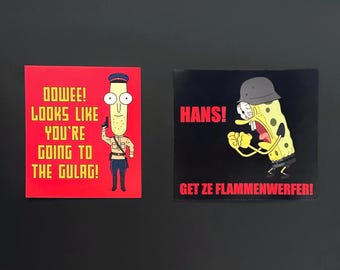 Adesivi con citazioni di meme militari; divertenti adesivi con parodie della seconda guerra mondiale