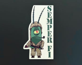 Adesivo militare parodia Semper Fidelis USMC