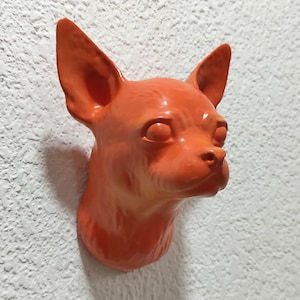 Chihuahua dog head wall mount, dog, puppy, Home décor, gifts for dad, pets, living room decoration piece, animal head , art