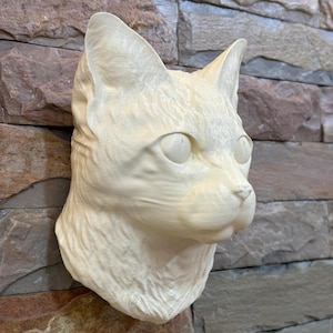 Bengal cat head wall mount, pet, Home décor, gifts for dad, living room decoration piece, animal head , art