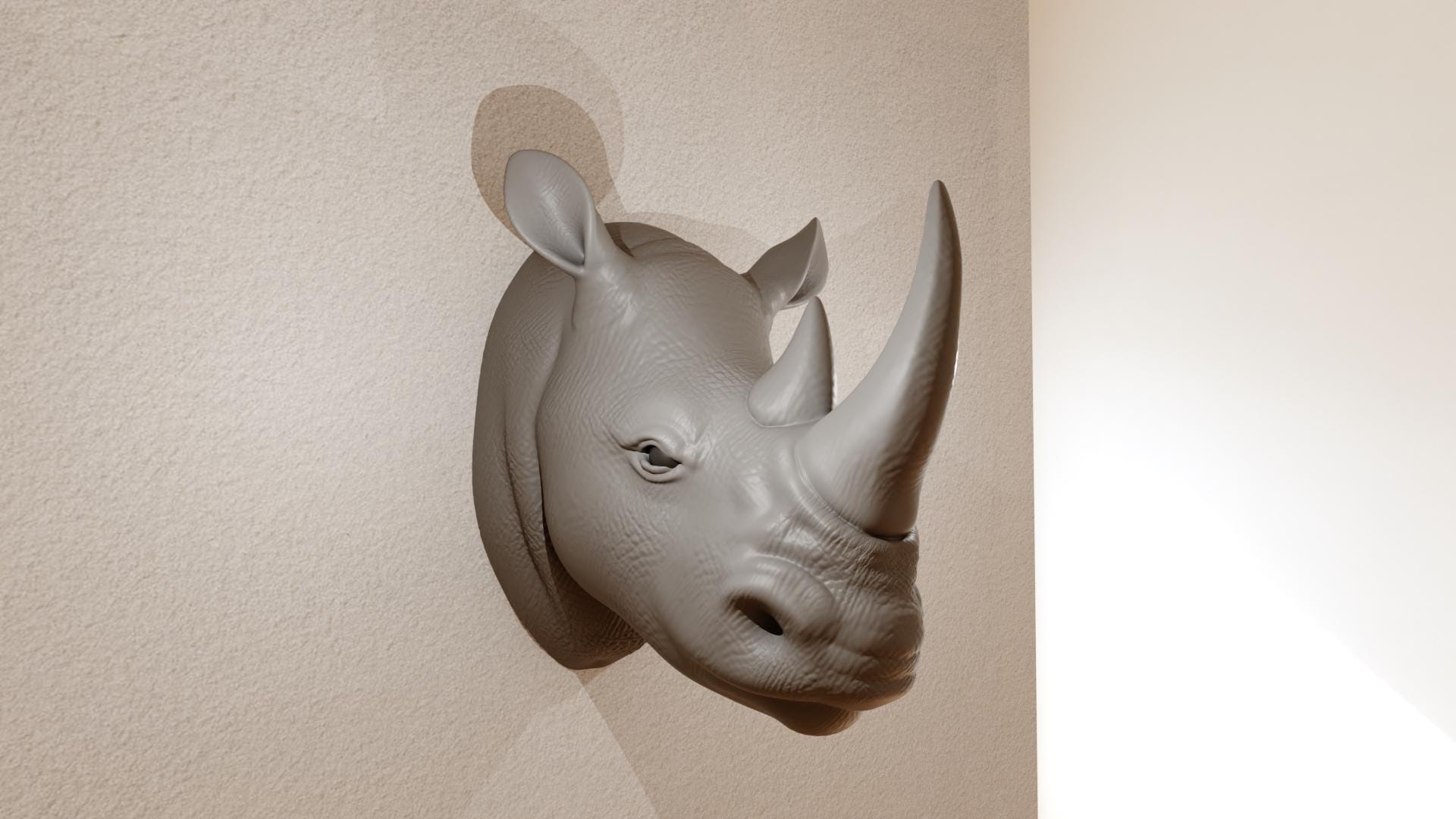 サイの頭の壁掛け、農場のホームデコレーション、お父さんへの