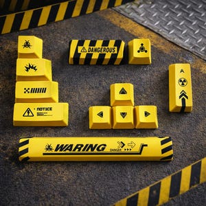 Juego de 12 teclas PBT – Perfil OEM – Sublimación de tinta en cinco lados – Teclas de flecha artesanales personalizadas y teclas adicionales