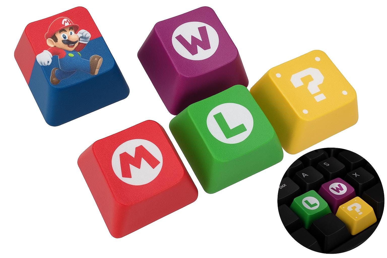 Super Mario PBT Keycap Set – Custom Mechanical Keyboard Keycaps, Gaming ...