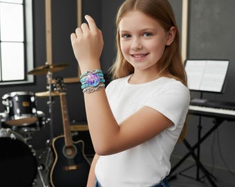 Demon Hunters Kinderarmbänder, Lederarmband, Geschenk für Demon Hunter-Fans, Geburtstagsgeschenk, Partygeschenk für Kinder, Geschenk zum Schulanfang