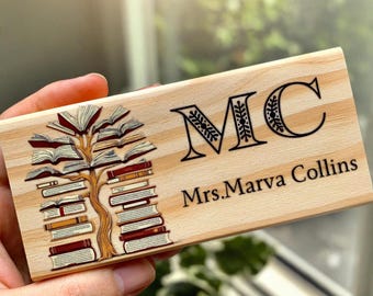 Regalo de regreso a clases, regalo personalizado para maestros, borrador de pizarra, agradecimiento al maestro, borrador con nombre personalizado, regalo de borrador personalizado