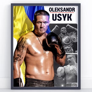 Boxing Legend Poster Oleksandr Usyk Printable Wall Art Decor Motivational Champion Inspirational Quote Boxing Gift for Him Instant Download