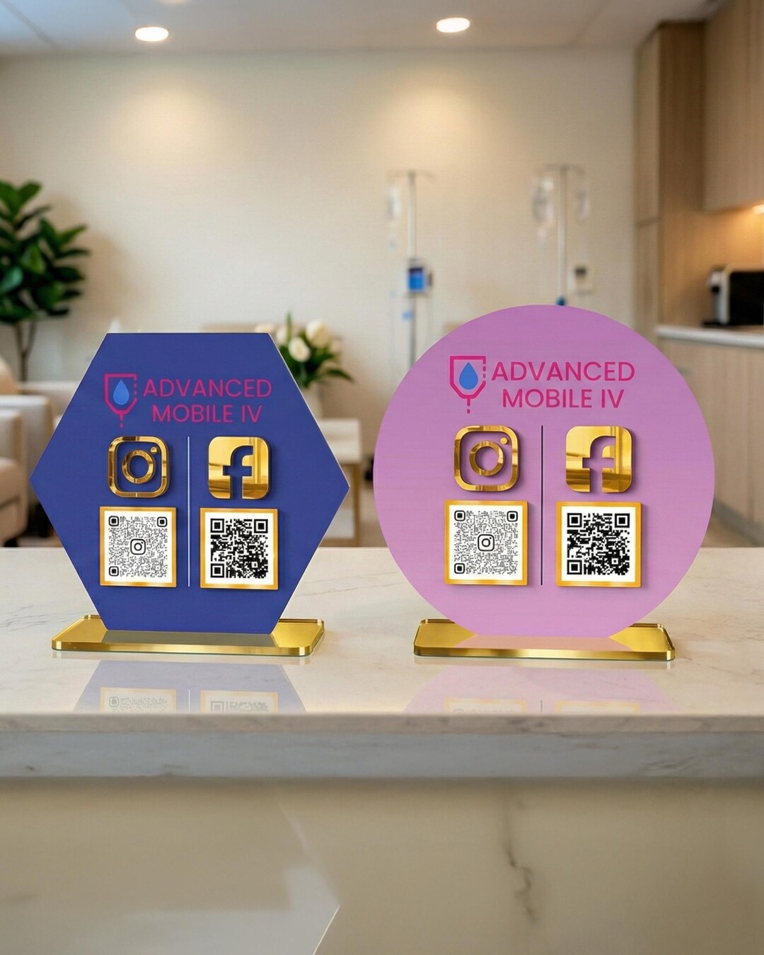 Custom Acrylic QR Code Sign: Social Media & Payment Display - Etsy