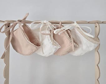 Handmade 100% Cotton Baby Bonnet with Lace-Soft&Cozy