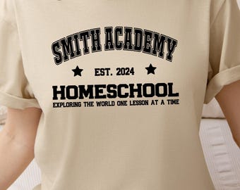 Custom Homeschool T-Shirt, Personalized Home School Shirt — Custom Mom Graphic Tee
