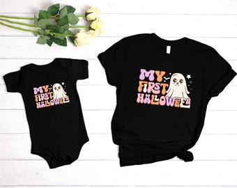 My First Halloween Matching Shirt – Baby Bodysuit, Mom Sweatshirt