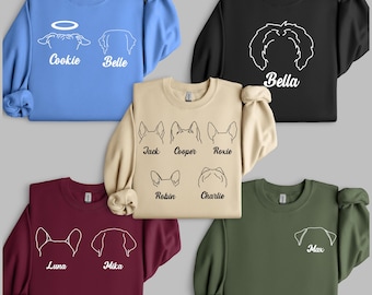 Custom Dog Ears Sweatshirt: Christmas Shirt — Unique Pet Owner Gift