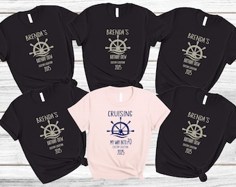 Custom Cruise Birthday Crew Shirt Milestone Group Bash Tee