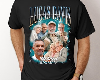 Custom Photo Retirement Shirt for Dad or Teacher (Retired 2024)
