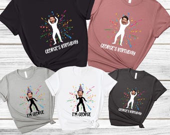 Custom Face Birthday Shirt Personalized Party Group Tee Photo