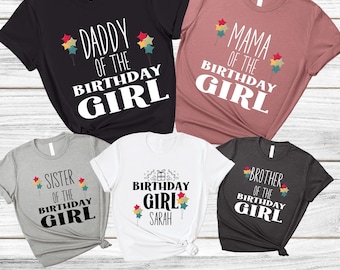 Personalized Birthday Girl Family Shirts Matching Party Tees Gift