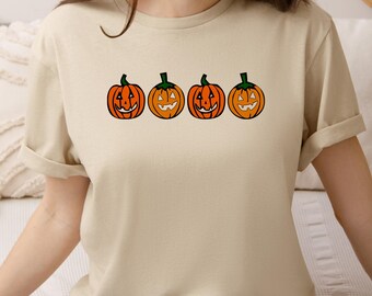 Halloween Pumpkin Crewneck Shirt, Spooky Nurse Fall Shirts, Halloween Shirt for Men Women, Pumkin T-Shirt Gift Idea