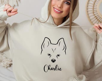 Custom Pomsky Dog Face Hoodie – Mom, Dog Dad Apparel