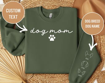 Custom Dog Ears Sweatshirt, Pet Name Sleeve, Tee — Pet Lover Graphic Shirt